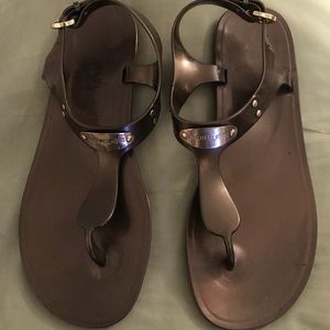 Michael Kors Gold Plated Bronze Sandals